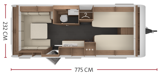 Tabbert, Tabbert Senara, Senara, Tabbert Senara 550 E, Tabbert caravan, Luxe caravan